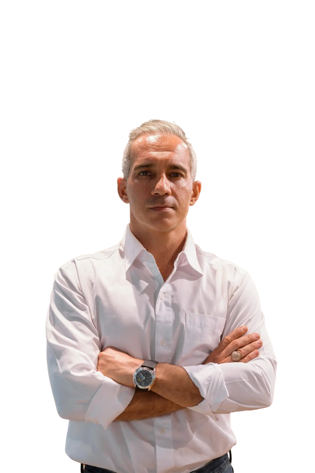 Confident man with arms crossed