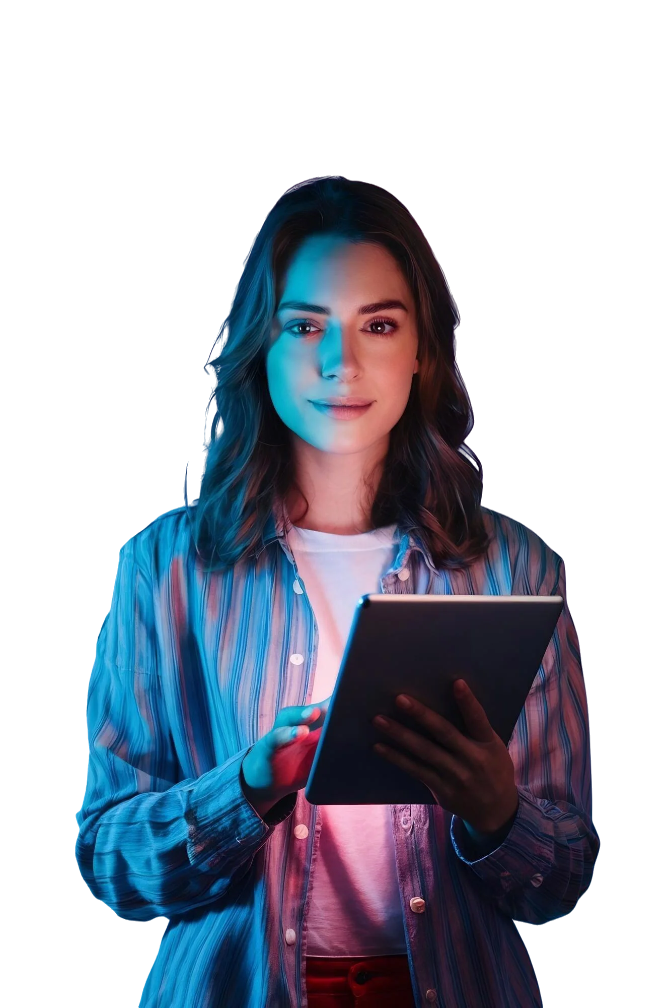 Web designer with a tablet &ndash; WordPress web design in Dubai